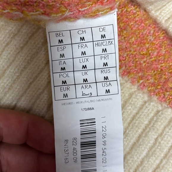 Promod France Women Floral Knit Crewneck Chunky Sweater - Picture 7 of 12